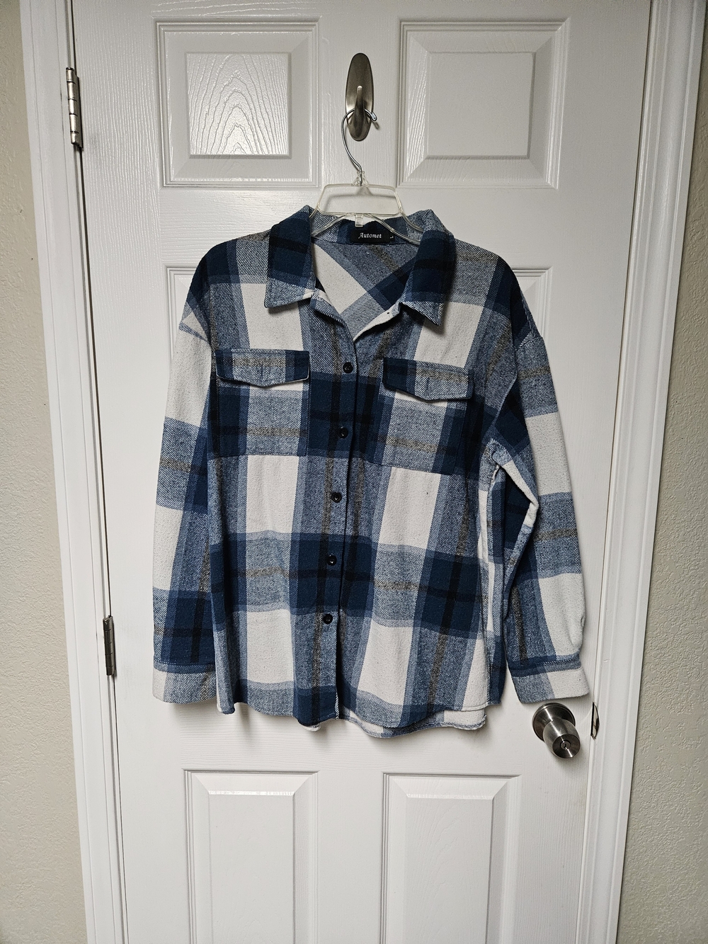 Automet Blue Plaid Button-Front Shirt